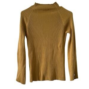Aly Daly Tan Ribbed Stretch Knit Sweater Women’s (Approx. Size Small)
